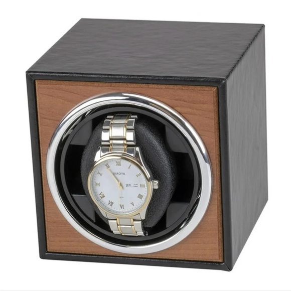 Automatic Watch Winder Storage Box Faux Leather Wooden Tested - Picture 4 of 8